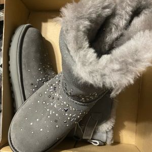 Gray Bling Brand New Ugg Boots
